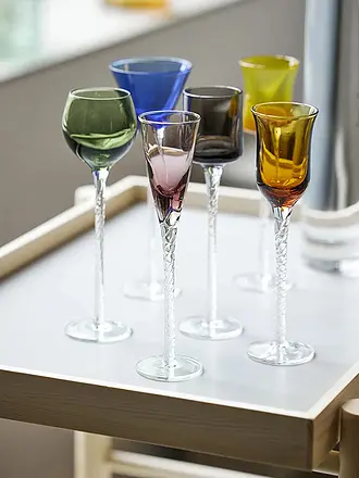 LYNGBY GLAS | Set de vasos de chupito 6 piezas LONDON 18cm multicolor | 